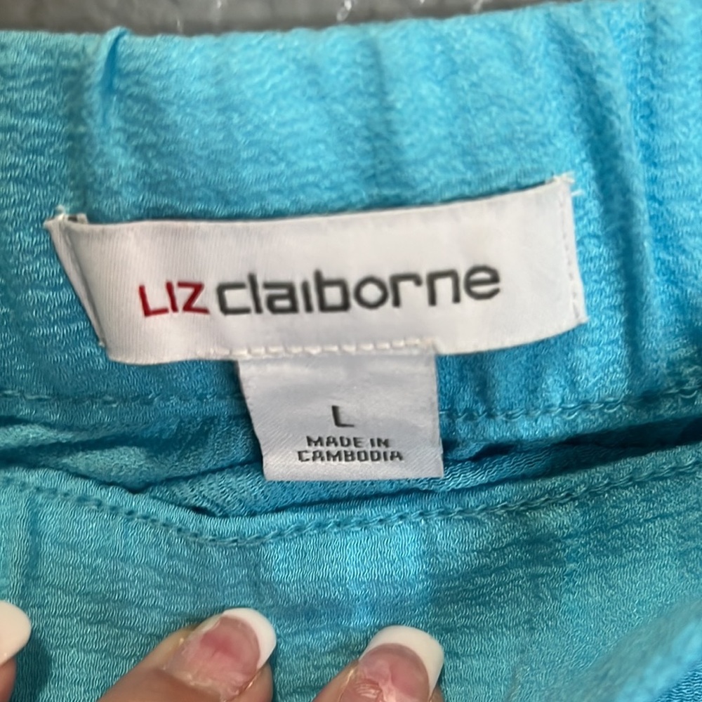 Liz Claiborne size Large teal blue skirt - Picture 3 of 4